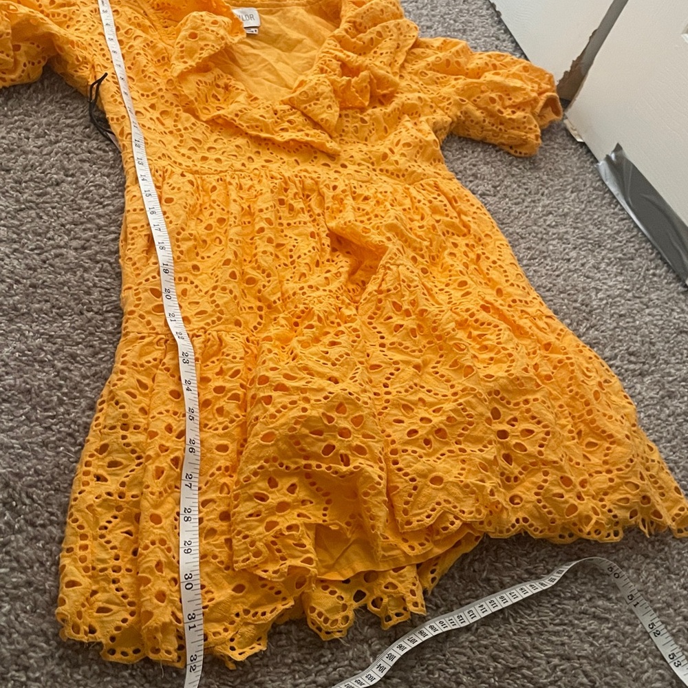 NWT Saylor Zerina lace short sleeve ruffle mini Dress - Picture 8 of 8